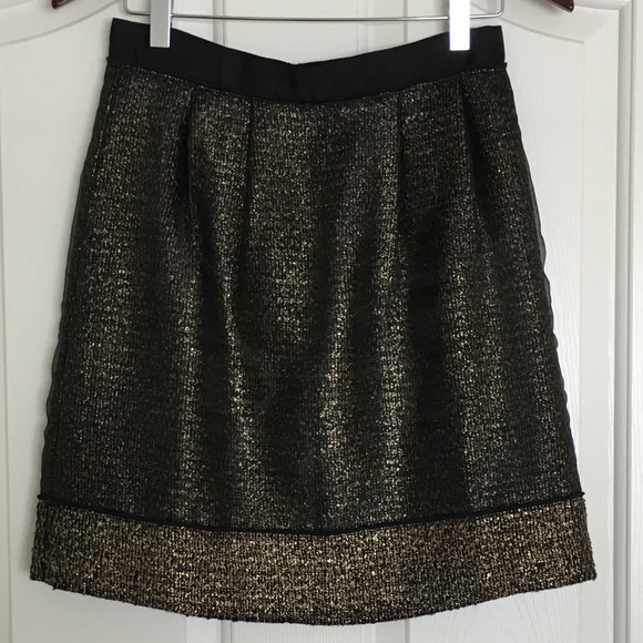 LOFT Dresses & Skirts - Black and Gold Mesh Loft Skirt